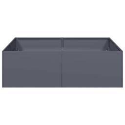 Berkfield Home Planter Anthracite 100x100x30 cm Steel in Dark Grey - Size: 100 x 100 x 30 cm - thumbnail 4