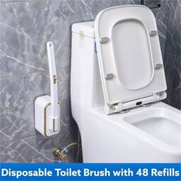 Nordara Disposable Toilet Brush with Refills in White - thumbnail 4