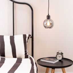 ValueLights Bellamy Easy Fit Smoke Glass Shade with 4W LED Warm White Bulb in Metallics - Size: 6 inches - thumbnail 5