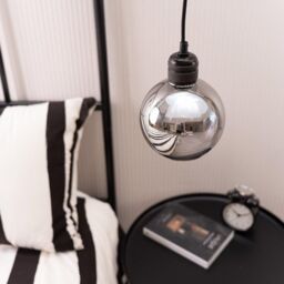 ValueLights Bellamy Easy Fit Smoke Glass Shade with 4W LED Warm White Bulb in Metallics - Size: 6 inches - thumbnail 4