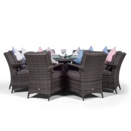 Thats Furniture Arizona Round 8 Seater Rattan Dining Set with Ice Bucket Drinks Cooler in Grey - thumbnail 4
