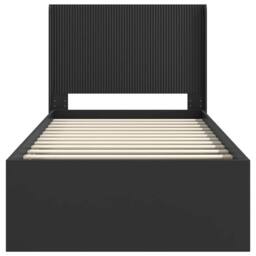 Berkfield Home Bed Frame with Storage & Headboard Black 75 x 190 cm - thumbnail 5