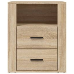 Berkfield Home Bedside Cabinet Sonoma Oak 50x36x60 cm Engineered Wood in Brown - Size: 50 x 36 x 60 cm - thumbnail 6