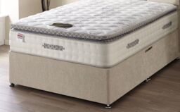 "Somnior Eleanor Plush Divan Bed Set with Pillowtop Mattress & 54"" Headboard in Black - Size: Super King" - thumbnail 6