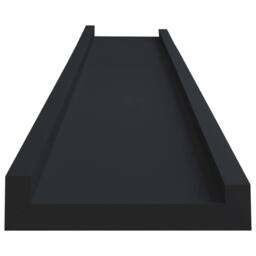 Berkfield Home Picture Frame Ledge Shelves 2 pcs Black 80x9x3 cm MDF - Size: 80 x 9 x 3 cm - thumbnail 5