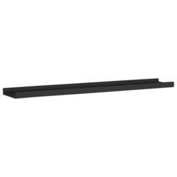 Berkfield Home Picture Frame Ledge Shelves 2 pcs Black 80x9x3 cm MDF - Size: 80 x 9 x 3 cm