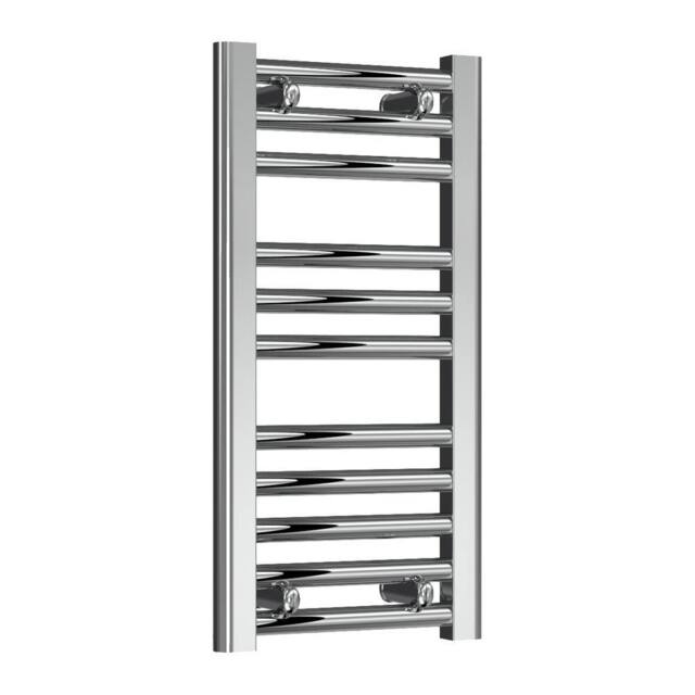 Bathroom Kingdom Diva Electric Chrome Straight Heated Towel Rail 600x300 in Silver - image 1