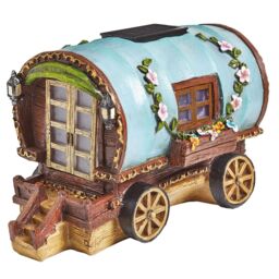 mysmartbuy Solar Powered Gypsy Rose Caravan LED Light Up Garden Ornament - thumbnail 4