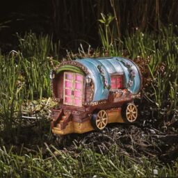 mysmartbuy Solar Powered Gypsy Rose Caravan LED Light Up Garden Ornament - thumbnail 3