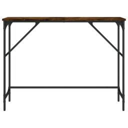 Berkfield Home Console Table Smoked Oak 100x32x75 cm Engineered Wood in Brown - Size: 100 x 32 x 75 cm - thumbnail 4