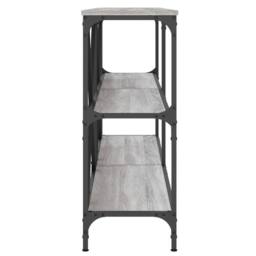 Berkfield Home Console Table Grey Sonoma 160x30x75 cm Engineered Wood & Iron - Size: 160 x 30 x 75 cm - thumbnail 5