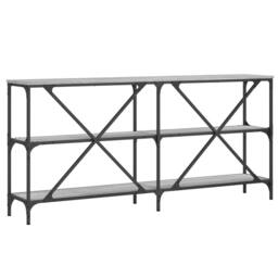 Berkfield Home Console Table Grey Sonoma 160x30x75 cm Engineered Wood & Iron - Size: 160 x 30 x 75 cm - thumbnail 6