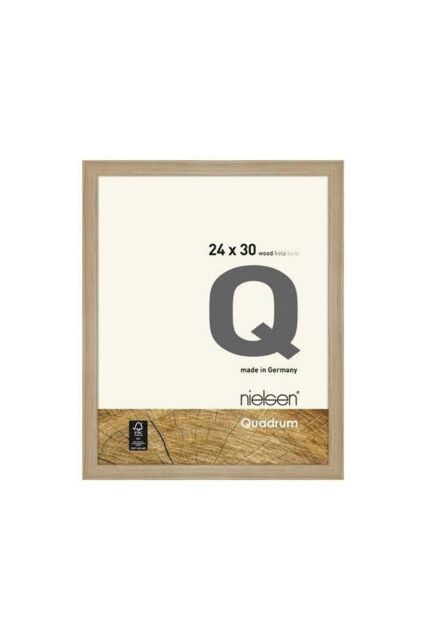 nielsen Quadrum 24 x 30cm Wooden Picture Frame With Protective Glass Front in Light Oak - Size: 24 x 30 cm - image 1