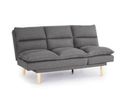 Home Detail Idris Fabric Sofa Bed With Pillow Topper Cushions & Chaise Feature & Wooden Legs in Grey - thumbnail 2