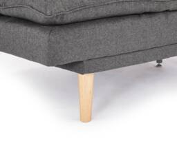 Home Detail Idris Fabric Sofa Bed With Pillow Topper Cushions & Chaise Feature & Wooden Legs in Grey - thumbnail 4
