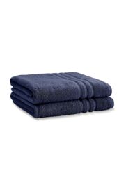 Catherine Lansfield 'Zero Twist' Cotton Bath Sheet Pair in Navy - thumbnail 5