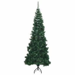 Berkfield Home Corner Artificial Christmas Tree Green 210 cm PVC & Metal - thumbnail 5