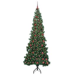 Berkfield Home Corner Artificial Christmas Tree Green 210 cm PVC & Metal - thumbnail 3