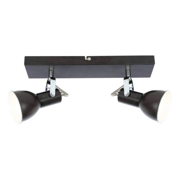 Netlighting Fargo Twin Ceiling Spotlight Brown 2x E14 - image 1