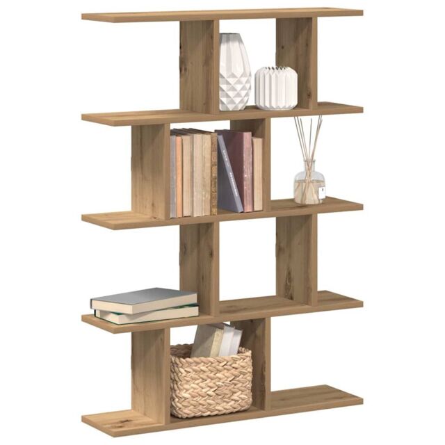 Berkfield Home Wall Cube Shelf 12 Compartments Artisian Oak Engineered Wood in Brown - image 1