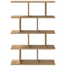 Berkfield Home Wall Cube Shelf 12 Compartments Artisian Oak Engineered Wood in Brown - thumbnail 4