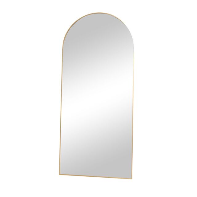Melody Maison Large Antique Gold Arched Wall / Leaner Mirror - 180cm X 80cm in Metallic Gold - Size: 180 cm X 80 cm - image 1