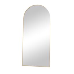 Melody Maison Large Antique Gold Arched Wall / Leaner Mirror - 180cm X 80cm in Metallic Gold - Size: 180 cm X 80 cm - thumbnail 1