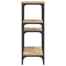 Berkfield Home Decorative Console Table Sonoma Oak 80x29x75 cm Engineered Wood in Brown - Size: 80 x 29 x 75 cm - thumbnail 5