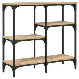 Berkfield Home Decorative Console Table Sonoma Oak 80x29x75 cm Engineered Wood in Brown - Size: 80 x 29 x 75 cm - thumbnail 6