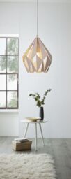 Loops Hanging Ceiling Pendant Light Pastel Apricot Steel 1 x 60W E27 Bulb in Metallics - thumbnail 3