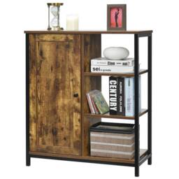 Costway Industrial Storage Cabinet Freestanding Cupboard Sideboard w/ 3 Shelves - thumbnail 5