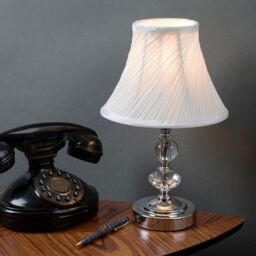 ValueLights Jaigier Pair of Silver Table Lamps Touch On/Off - thumbnail 5