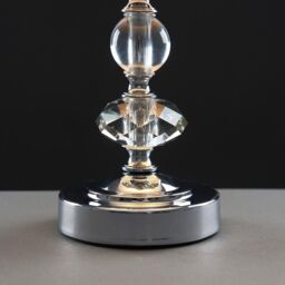 ValueLights Jaigier Pair of Silver Table Lamps Touch On/Off - thumbnail 4