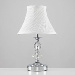 ValueLights Jaigier Pair of Silver Table Lamps Touch On/Off - thumbnail 1