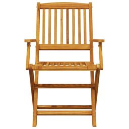 Berkfield Home 3 Piece Folding Bistro Set Solid Wood Acacia in Brown - thumbnail 6