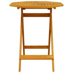 Berkfield Home 3 Piece Folding Bistro Set Solid Wood Acacia in Brown - thumbnail 4