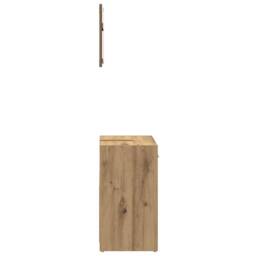 Berkfield Home Durable Bathroom Cabinet with Mirror Artisan Oak Engineered Wood in Brown - thumbnail 6