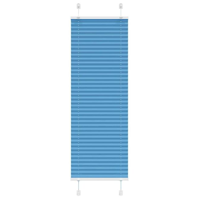 Berkfield Home Pleated Blind Blue 40x100 cm Fabric Width 39.4 cm Polyester - image 1