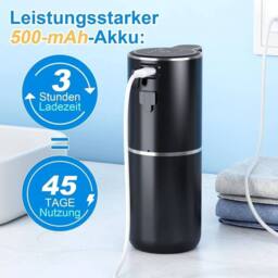 NESTLUNE 380ML Wall-Mounted Automatic IR Hands Sanitizer Touchless in Black - thumbnail 6