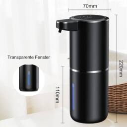NESTLUNE 380ML Wall-Mounted Automatic IR Hands Sanitizer Touchless in Black - thumbnail 2