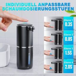NESTLUNE 380ML Wall-Mounted Automatic IR Hands Sanitizer Touchless in Black - thumbnail 4