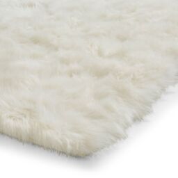 The Rug Shop UK Cream Modern Shaggy Plain Easy To Clean Area Rug - Size: 160 cm x 230 cm - thumbnail 3