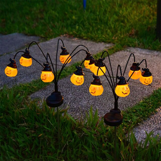 Obasyhig Style 1 Solar - Powered LED Pumpkin & Eyeball Lights in Yellow - image 1