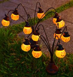 Obasyhig Style 1 Solar - Powered LED Pumpkin & Eyeball Lights in Yellow - thumbnail 5