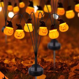 Obasyhig Style 1 Solar - Powered LED Pumpkin & Eyeball Lights in Yellow - thumbnail 4