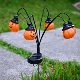 Obasyhig Style 1 Solar - Powered LED Pumpkin & Eyeball Lights in Yellow - thumbnail 6