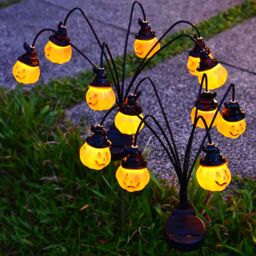 Obasyhig Style 1 Solar - Powered LED Pumpkin & Eyeball Lights in Yellow - thumbnail 2