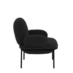 Lemon Pavilion Furniture Avery Indoor Chair - Sherpa/Metal - L74xW80xH79 cm - Black/Black in Black - thumbnail 3