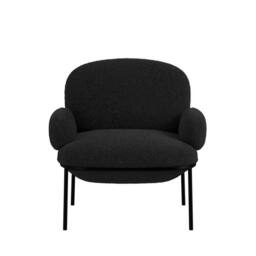 Lemon Pavilion Furniture Avery Indoor Chair - Sherpa/Metal - L74xW80xH79 cm - Black/Black in Black - thumbnail 2