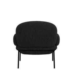 Lemon Pavilion Furniture Avery Indoor Chair - Sherpa/Metal - L74xW80xH79 cm - Black/Black in Black - thumbnail 4